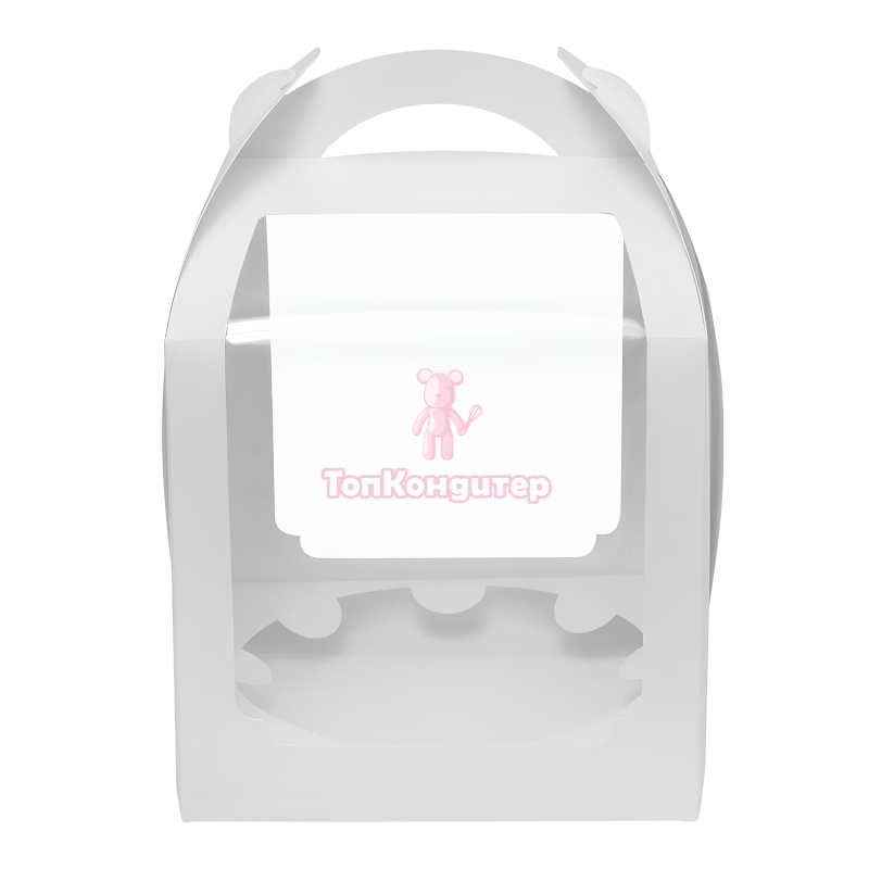 Коробка для кулича 18 см*18 см*23 см с вкладышем