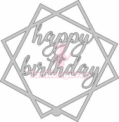 Топпер акрил "Happy Birthday", 36001044-с