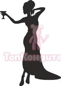 Топпер "Девушка с бокалом", 36001137-ч