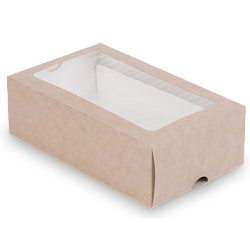 Коробка для макарон на 12 шт 18 см*11 см*5,5 см крафт