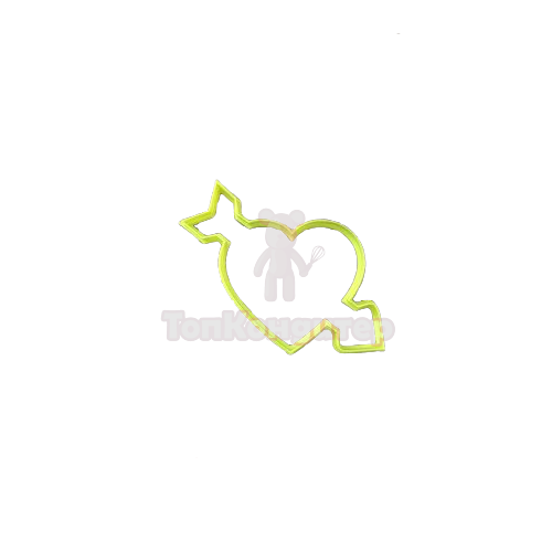 Вырубка "Сердце со стрелой" 9*14 см