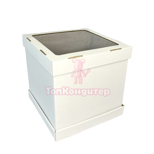 Коробка для торта 34,5 см*34,5 см*45 см с окном