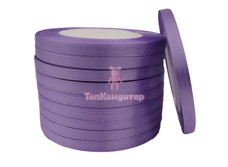 Лента атласная 0,6 см Сиреневый 23 м