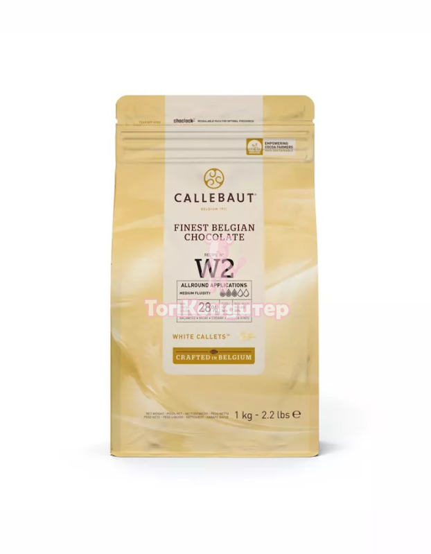 Шоколад белый Callebaut в галлетах 28% W2 1 кг