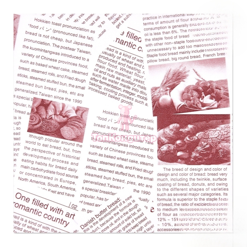 Бумага упаковочная для бенто-торта 18 см*18 см «Газета с фото» 1шт