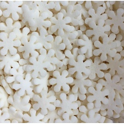 Посыпка "Снежинки" белые матовые 30 гр