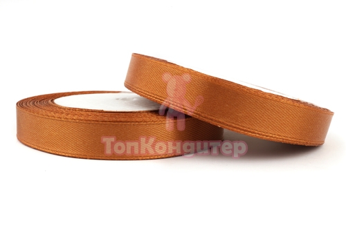 Лента атласная 1,2 см Светло-коричневый 23 м