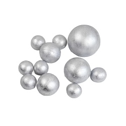 Сферы из шоколадной глазури перламутровые серебро 25 шт